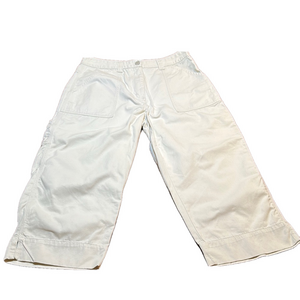 BILL BLASS JEANS Cream Color Cargo Capris Size 10